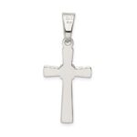 Sterling Silver Polished Cross Pendant - Image 3