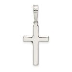 Sterling Silver Polished & textured Crucifix Pendant - Image 3
