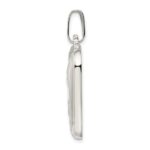 Sterling Silver Satin & Polished Mary w/Hail Mary Prayer Pendant - Image 2