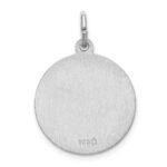 Sterling Silver Rhodium-plated Spanish Lady of Guadalupe Medal Pendant - Image 3