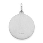 Sterling Silver Rhodium-plated Spanish St. Lucy Medal Pendant - Image 3