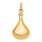 Sterling Silver Gold-tone Polished Screw Top Ash Holder Pendant