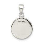 Sterling Silver Glitter Enamel Letter G Initial Circle Pendant - Image 4