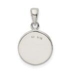 Sterling Silver Glitter Enamel Letter O Inital Circle Pendant - Image 4