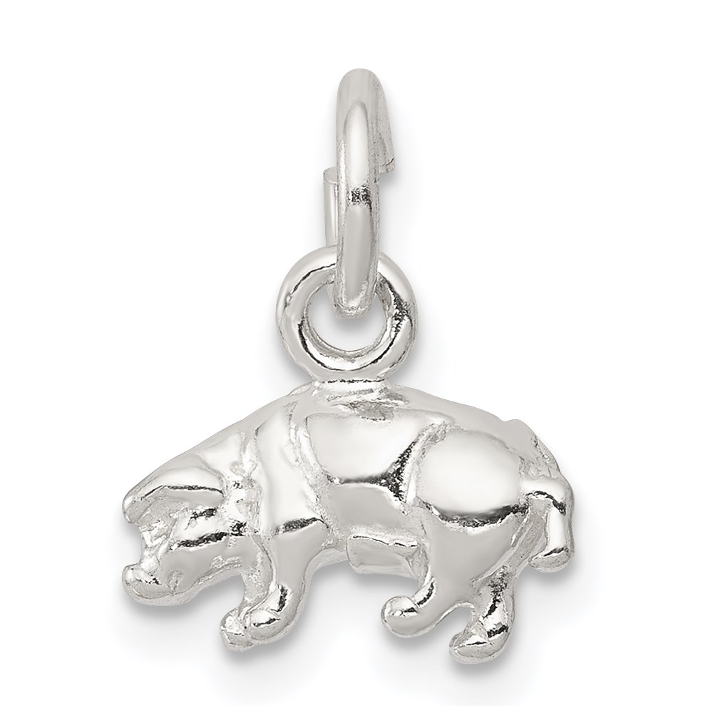 QC930.jpg Sterling Silver Pig Charm - Image 1