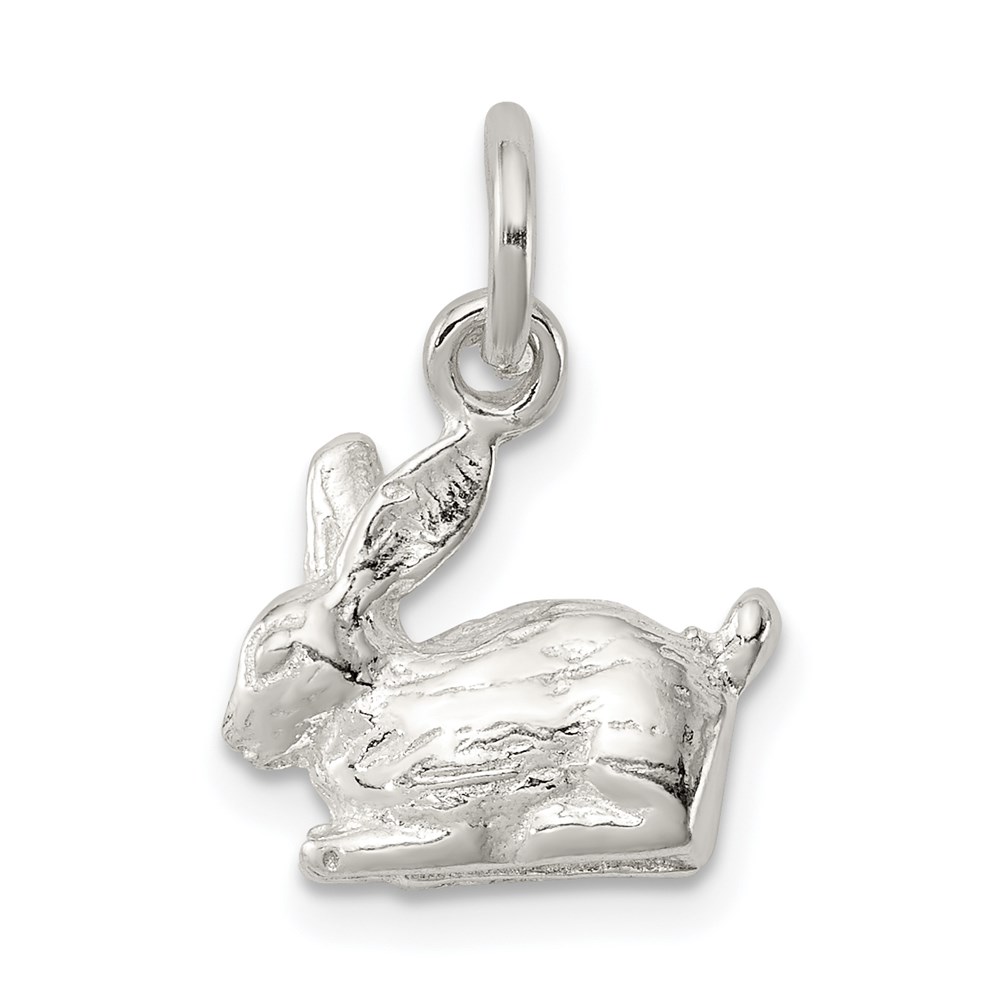QC932.jpg Sterling Silver 3-D Rabbit Charm - Image 1