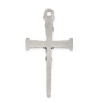 Sterling Silver Textured Crucifix Cross Pendant - Image 3