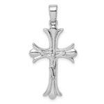 Sterling Silver Rhodium Plated Crucifix Pendant