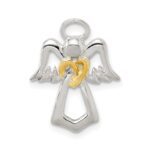 Sterling Silver & Gold tone Angel Chain Slide
