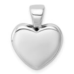 Sterling Silver Antiqued Heart Baby Foot Pendant - Image 3