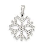 Sterling Silver CZ Snowflake Pendant - Image 3