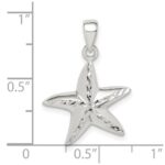 Sterling Silver Diamond Cut Star Fish Pendant - Image 4