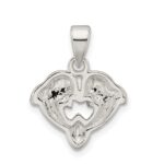 Sterling Silver Polished Dolphin Pendant - Image 3