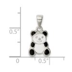 Sterling Silver Enamel Panda Pendant - Image 4
