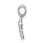 Sterling Silver Rhodium-plated Polished CZ Dragonfly Children's Pendant - Image 2