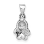 Sterling Silver RH-plated Multi-color Enameled Penguin Children's Pendant - Image 3