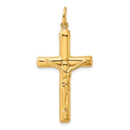 Sterling Silver Gold-tone Crucifix Cross Pendant