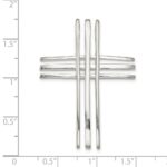 Sterling Silver Polished Cross Chain Slide - Image 4