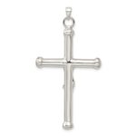 Sterling Silver Polished Crucifix Pendant - Image 3