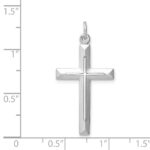 Sterling Silver Platinum-plated Cross Pendant - Image 4