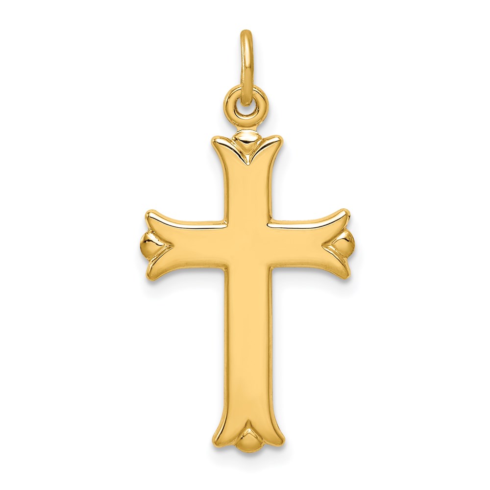 QC9689.jpg Sterling Silver Gold Tone Polished Cross Pendant - Image 1