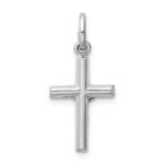 Sterling Silver Rhodium-plated Polished Crucifix Cross Pendant - Image 3