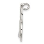 Sterling Silver Polished Cross Heart Chain Slide - Image 2