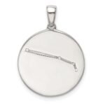 Sterling Silver Rhodium-plated & CZ Aries Zodiac Pendant