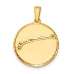 Sterling Silver Gold-plated & CZ Aries Zodiac Pendant - Image 3