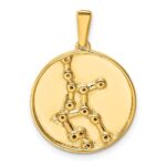 Sterling Silver Gold-plated & CZ Virgo Zodiac Pendant - Image 3