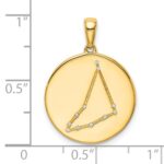 Sterling Silver Gold-plated & CZ Capricorn Zodiac Pendant - Image 4