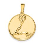 Sterling Silver Gold-plated & CZ Pisces Zodiac Pendant - Image 3