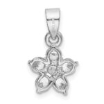 Sterling Silver Rhodium-Plated CZ Star Motif Pendant - Image 3