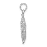 De-Ani Sterling Silver Rhodium-Plated Polished Cut-Out Filigree Starfish Pendant - Image 2