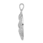 De-Ani Sterling Silver Rhodium-plated Polished Shells Large Round Pendant - Image 2