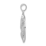 De-Ani Sterling Silver Rhodium-plated Polished Shells Round Pendant - Image 3