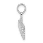 De-Ani Sterling Silver Rhodium-Plated Polished Scallop Shell Pendant - Image 2