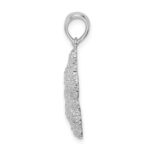 De-Ani Sterling Silver Rhodium-Plated Polished Starfish Pendant - Image 3