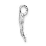 De-Ani Sterling Silver Rhodium-Plated Polished Whale Tail Pendant - Image 3