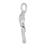 De-Ani Sterling Silver Rhodium-Plated Polished Two Palm Trees Pendant - Image 2