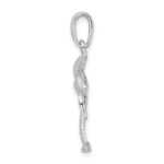 De-Ani Sterling Silver Rhodium-Plated Palm Tree with Textured Trunk Pendant - Image 2