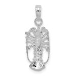 De-Ani Sterling Silver Rhodium-Plated Polished Small Florida Lobster Pendant - Image 5