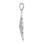 De-Ani Sterling Silver Rhodium-plated Polished Filigree Starfish Pendant - Image 3