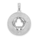 De-Ani Sterling Silver Rhodium-Plated Textured Key West with Dolphins Pendant - Image 5