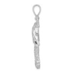 De-Ani Sterling Silver Rhodium-Plated Polished Palm Trees Pendant - Image 2