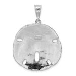 De-Ani Sterling Silver Rhodium-Plated Polished Sand Dollar Pendant - Image 3