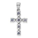 Sterling Silver Rhodium-plated Tanzanite & Diamond Pendant - Image 3