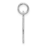 Sterling Silver/Rhodium-plated Elongated Number 12 Charm - Image 2
