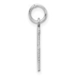 Sterling Silver/Rhodium-plated Elongated Number 15 Charm - Image 2