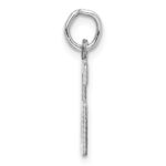 Sterling Silver/Rhodium-plated Elongated Number 16 Charm - Image 2